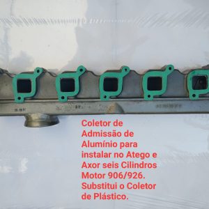 Coletor de Admissão de Aluminio para Instalar no Atego e Axor 6 Cilindros Motor 906/926